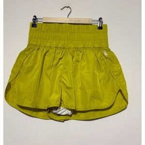 Free People Movement Women Size M Neon Yellow The Way Home Lined Shorts